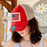 Red Flag Patch Trucker Hat